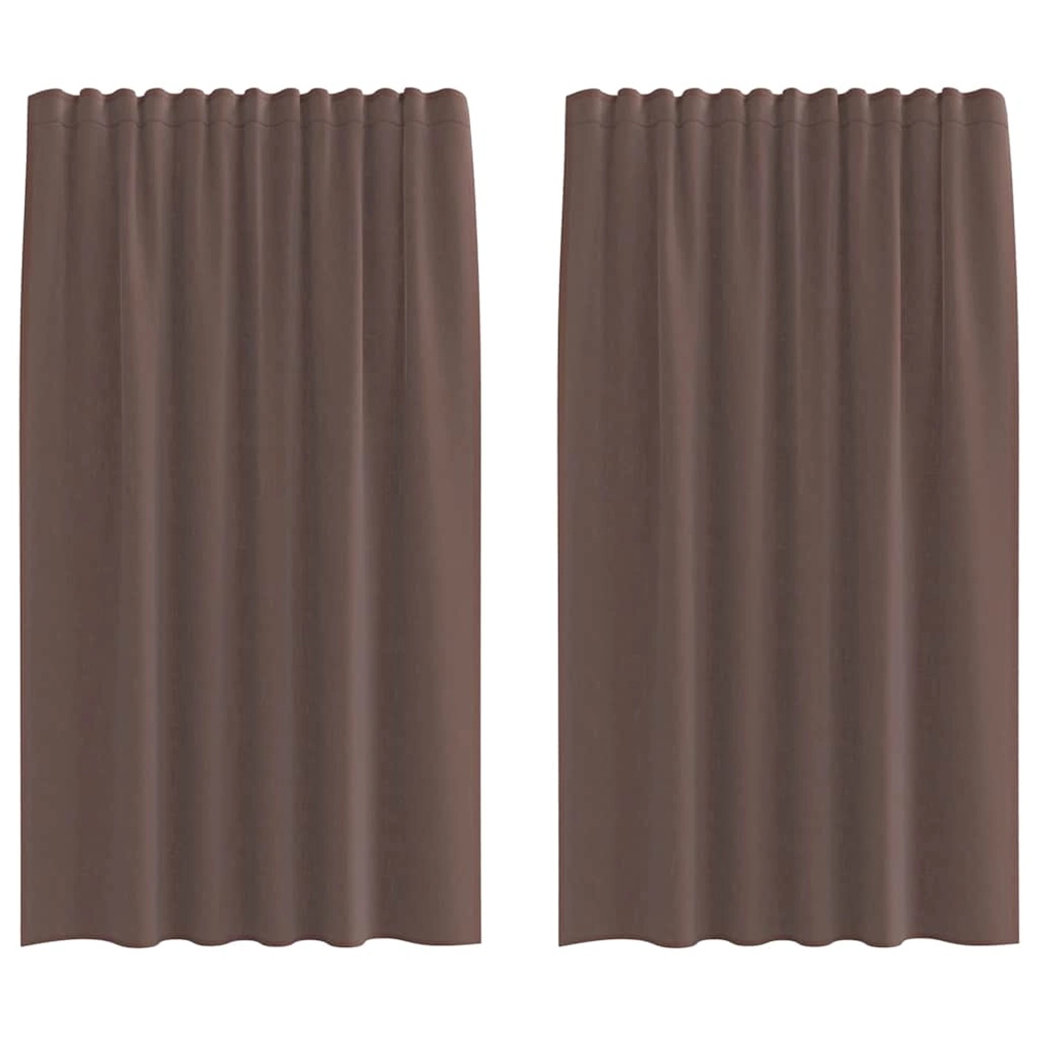 vidaXL Voile Vorhänge mit Stangentaschen 2 Stk Braun 4102172 günstig online kaufen