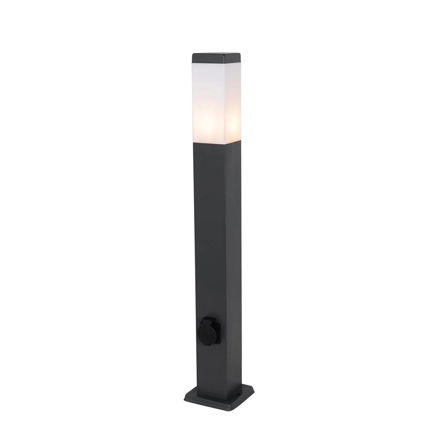 QAZQA Außenleuchte Dunkelgrau 80 cm mit Fassung IP44 Malios