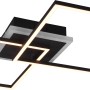 Moderne LED-Deckenleuchte Arribo, 29W, schwarz matt mit RGBW Funktion für Wohnräume.