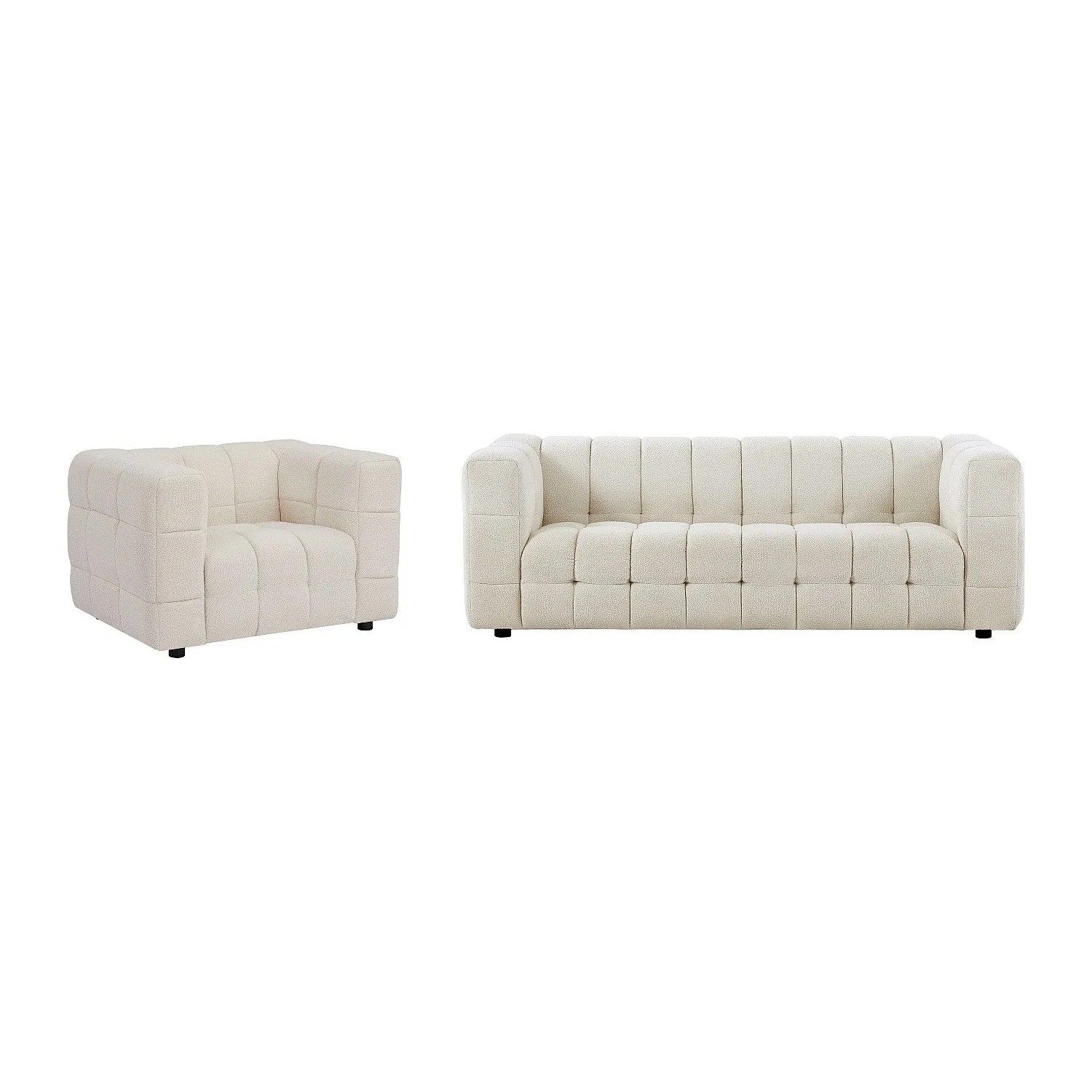 Vente-unique Couchgarnitur Mit Sessel Lerici Weiß 106 cm  213 cm