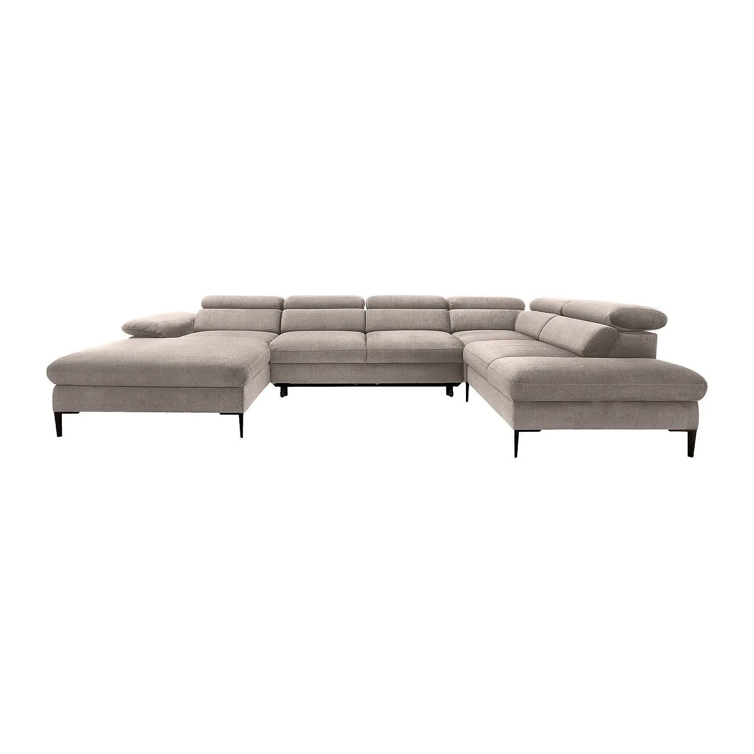 Vente-unique Schlafsofa Sepina Taupe 353 cm