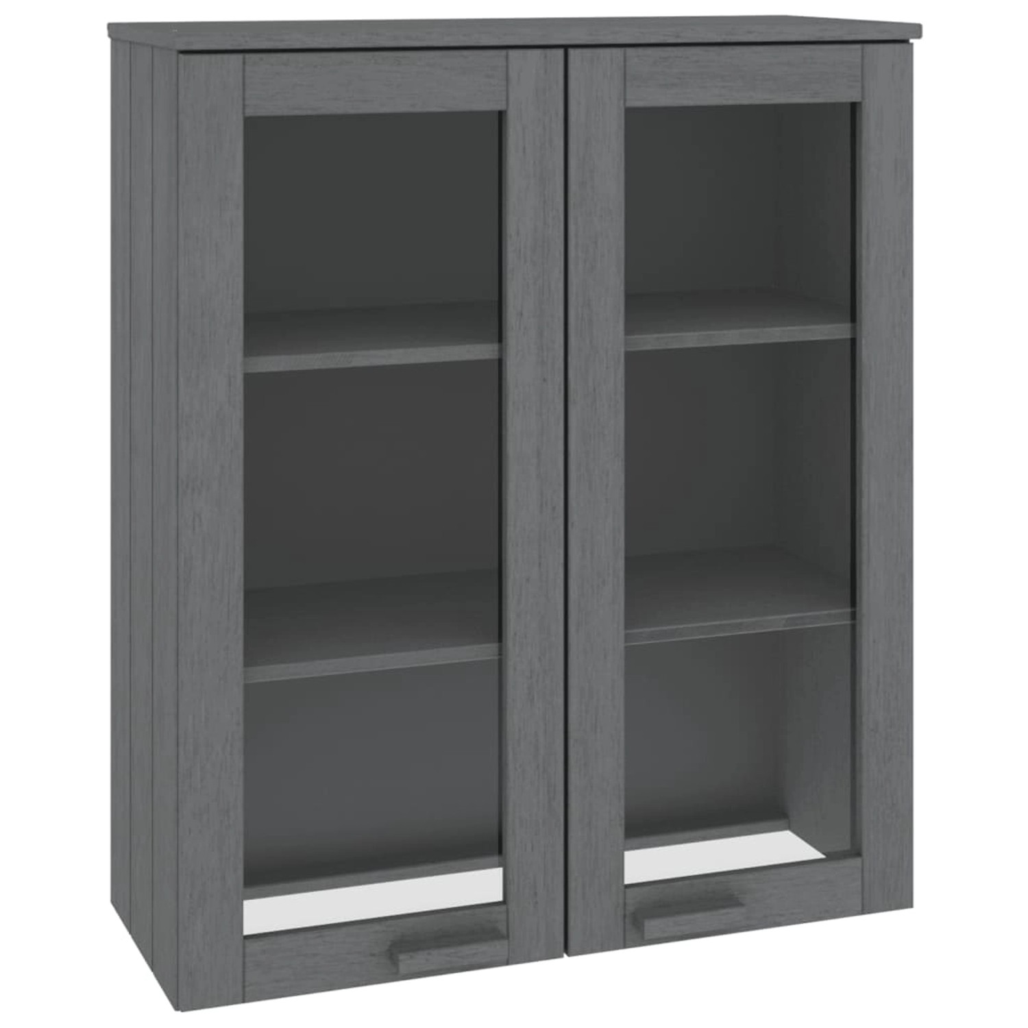 vidaXL Highboard-Oberteil HAMAR Dunkelgrau 85x35x100 cm Massivholz 340506 günstig online kaufen