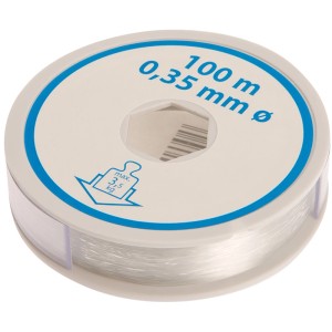 Conacord Bastelfaden, transparent, 0,35 mm Durchmesser, 100 m Länge auf Spule.