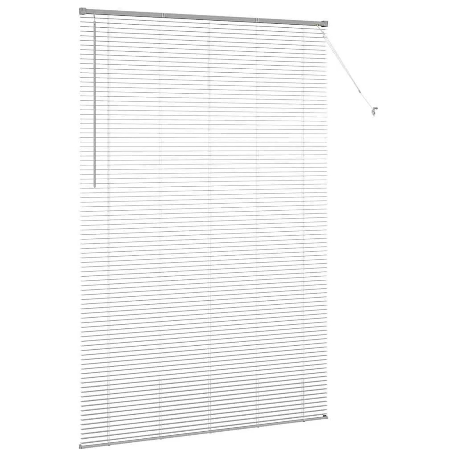 vidaXL Balkenjalousien mit Vorhängen Silber 220x150cm Aluminium 42005957_6