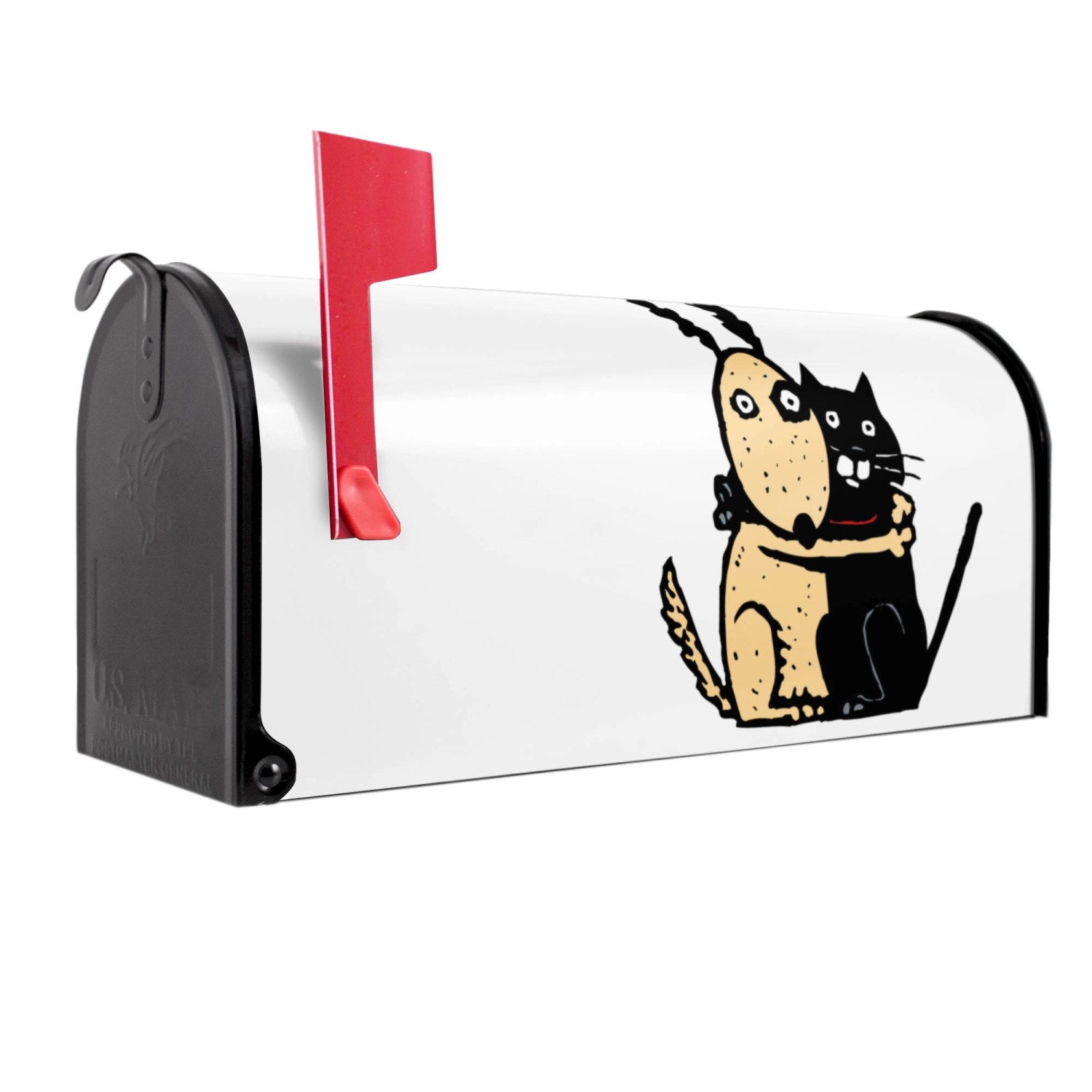 Banjado Amerikanischer Briefkasten Schwarz 48x22x16cm US Mailbox Letterbox günstig online kaufen