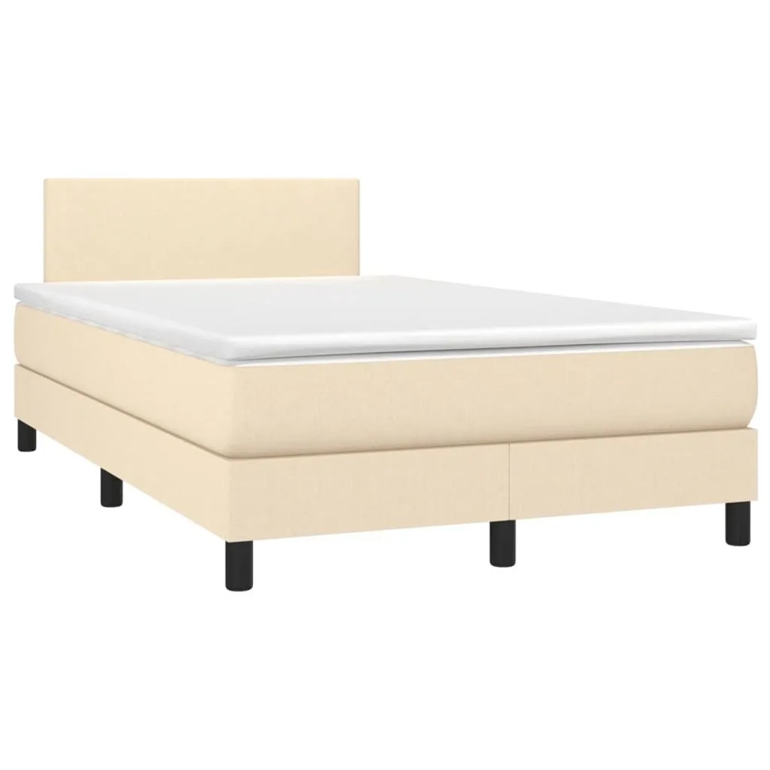 vidaXL Boxspringbett mit Matratze Creme 120x200 cm Stoff 3139886 günstig online kaufen