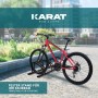Schwarzer KARAT Fahrradständer Linus für 2 Fahrräder, zur Boden- oder Wandmontage.