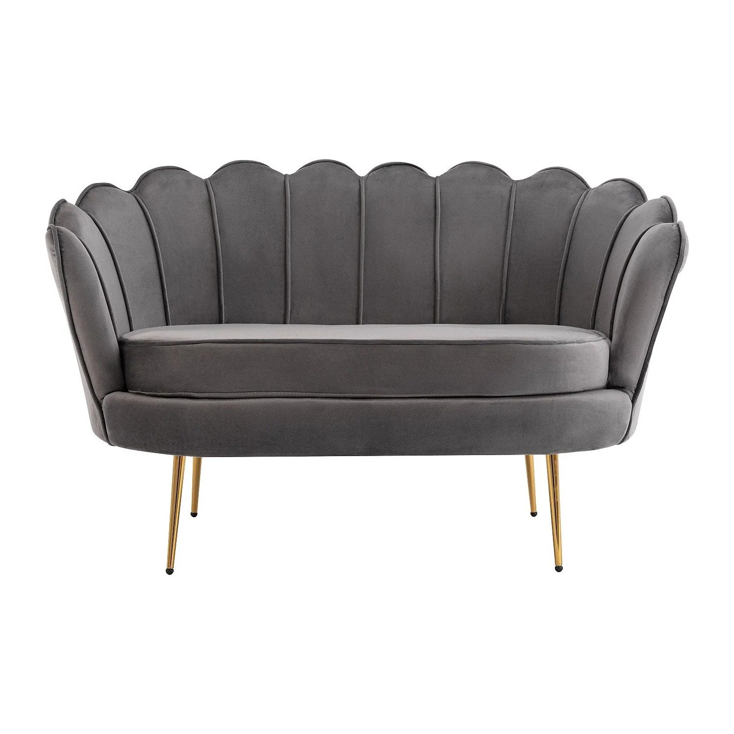 Vente-unique Sofa Ohne Schlafmöglichkeit Dandelion Anthrazitgrau 124 cm