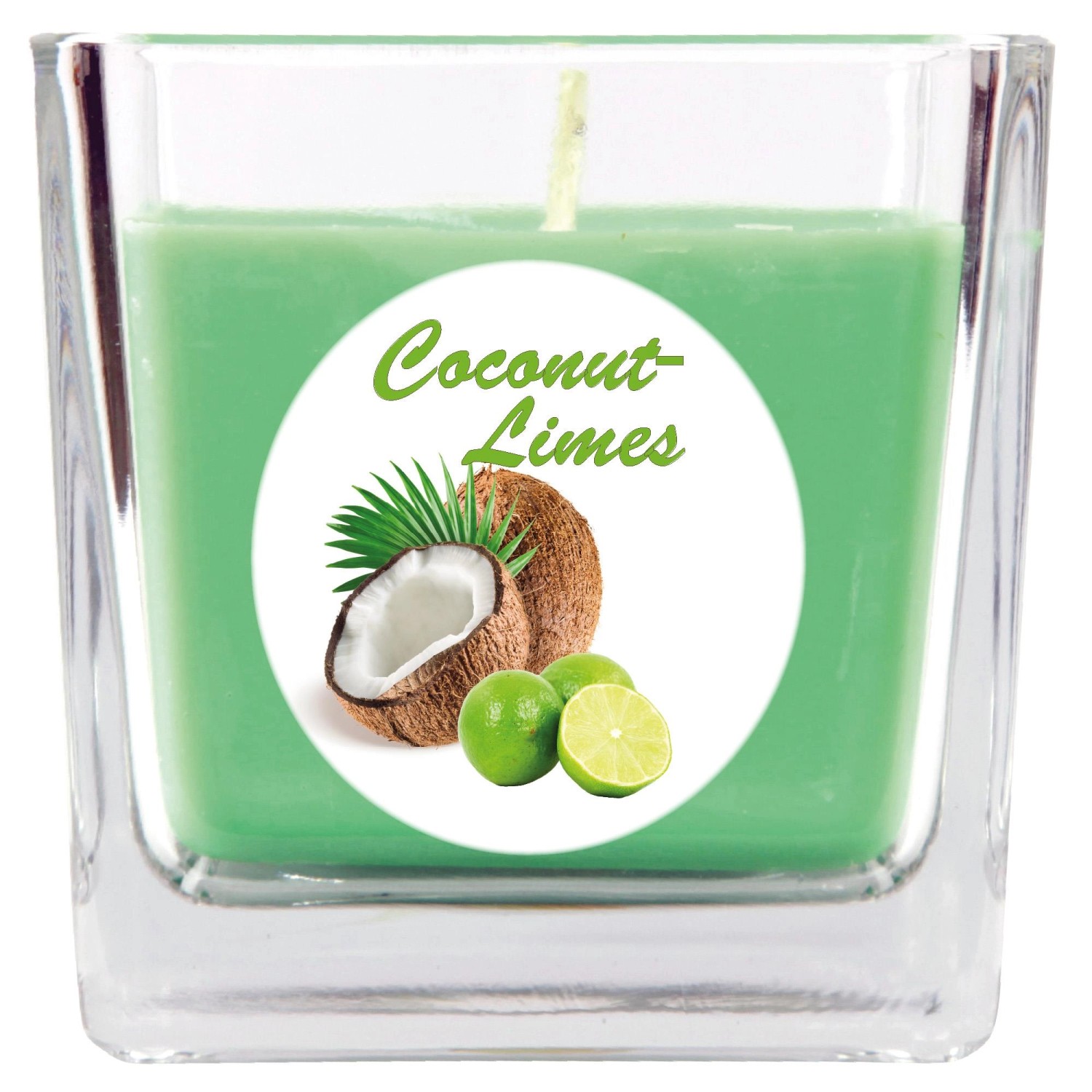 HS Candle Duftkerze & Glas Duft Bild Viereck 8 x 7,5 cm Coconut Limes günstig online kaufen