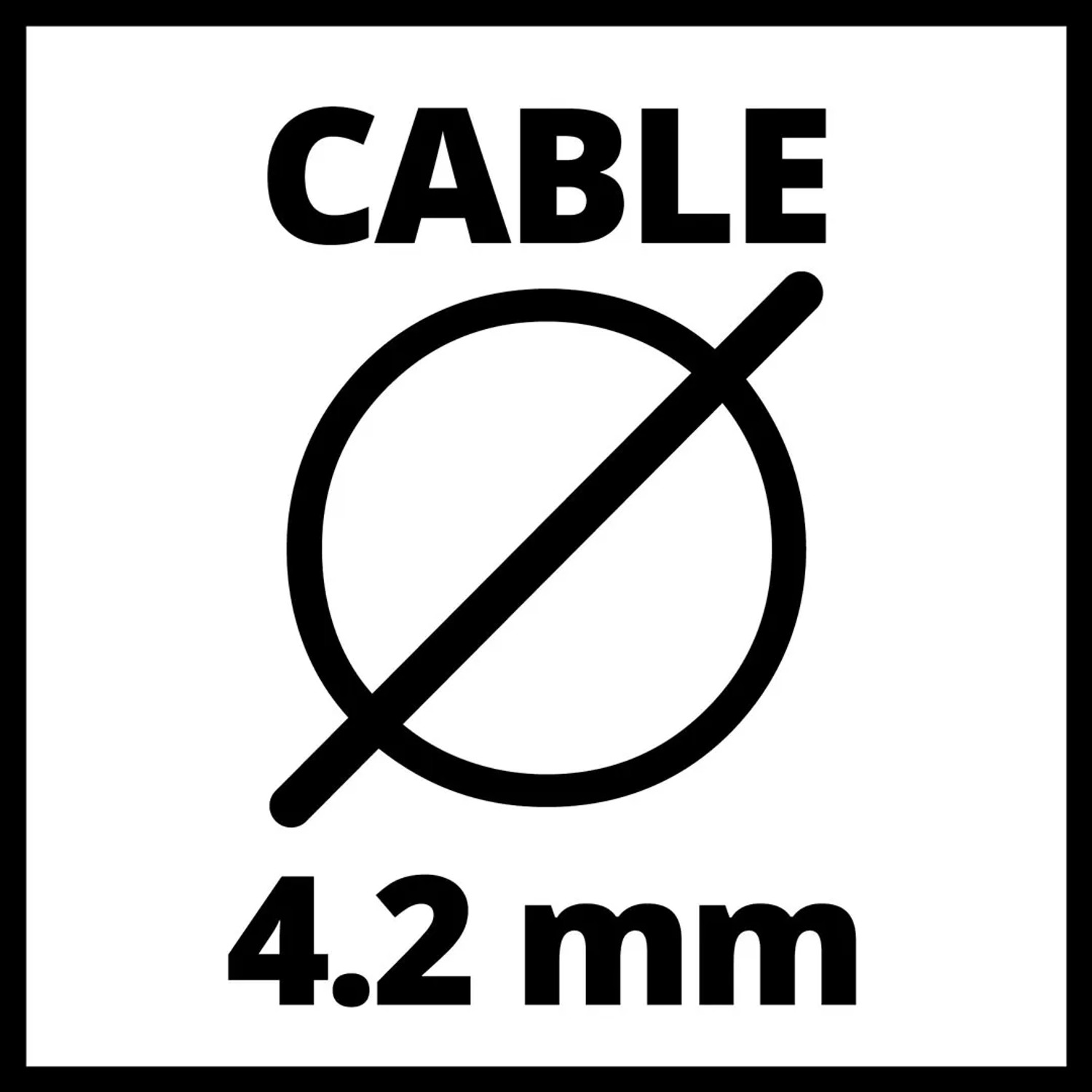 Symbol für Seildurchmesser 4,2 mm der Einhell Handseilwinde TC-WI 500.