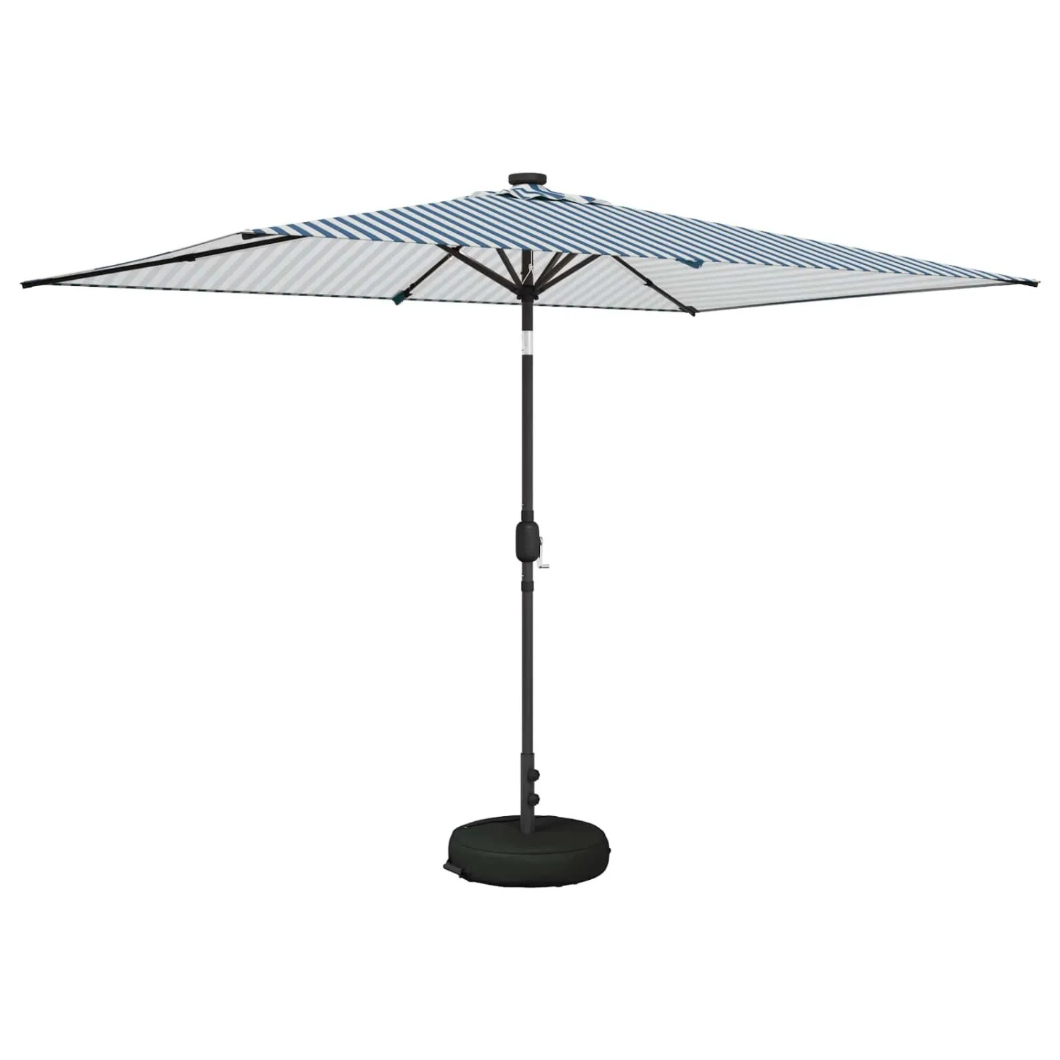 vidaXL Gartenparasol mit LED-Lichtern und Sockel 200 x 300 cm 42036248