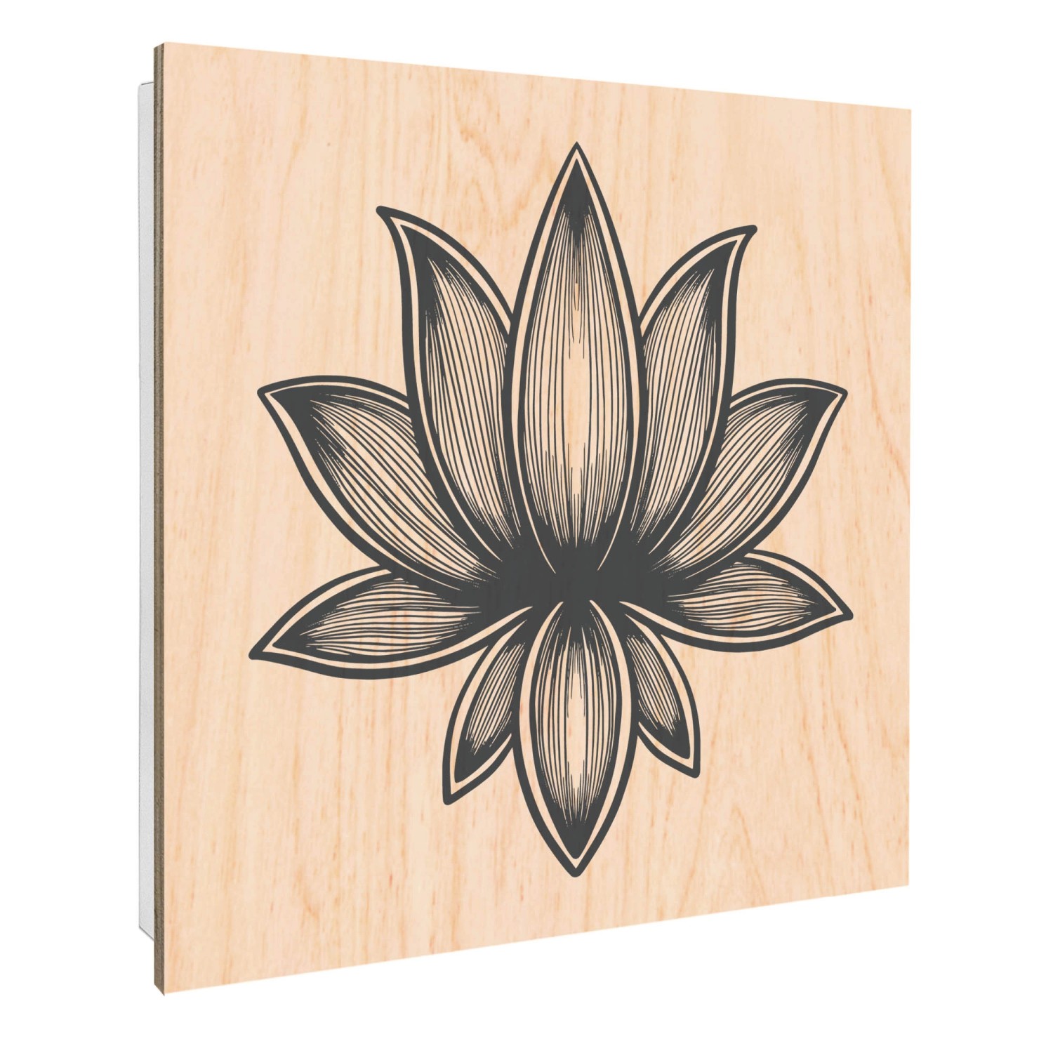 Banjado Schlüsselkasten mit Holzfront 30x30cm Weiß Scharnier Links 50 Haken günstig online kaufen