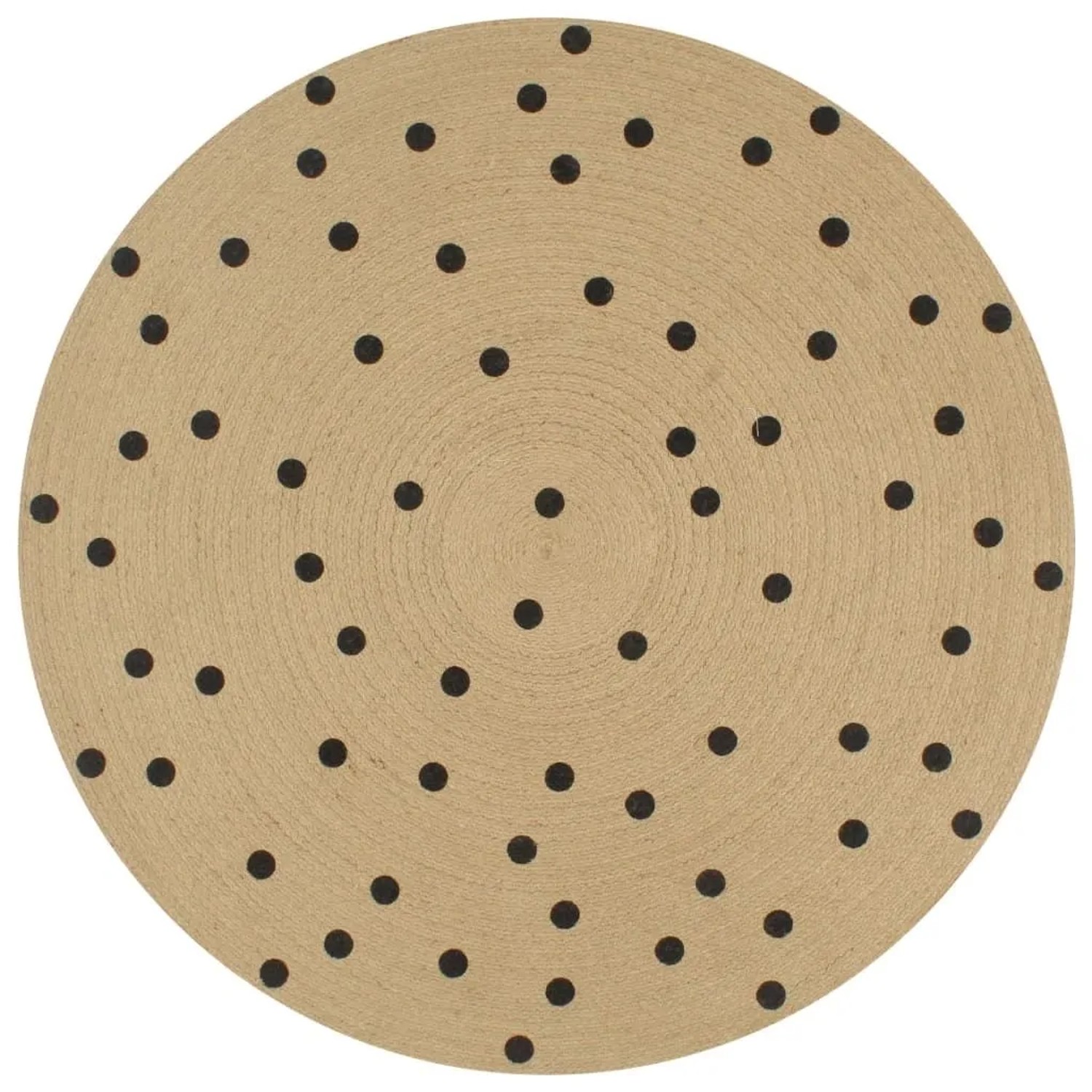 vidaXL Teppich Handgefertigt Jute mit Punktmuster 150 cm 133688 günstig online kaufen