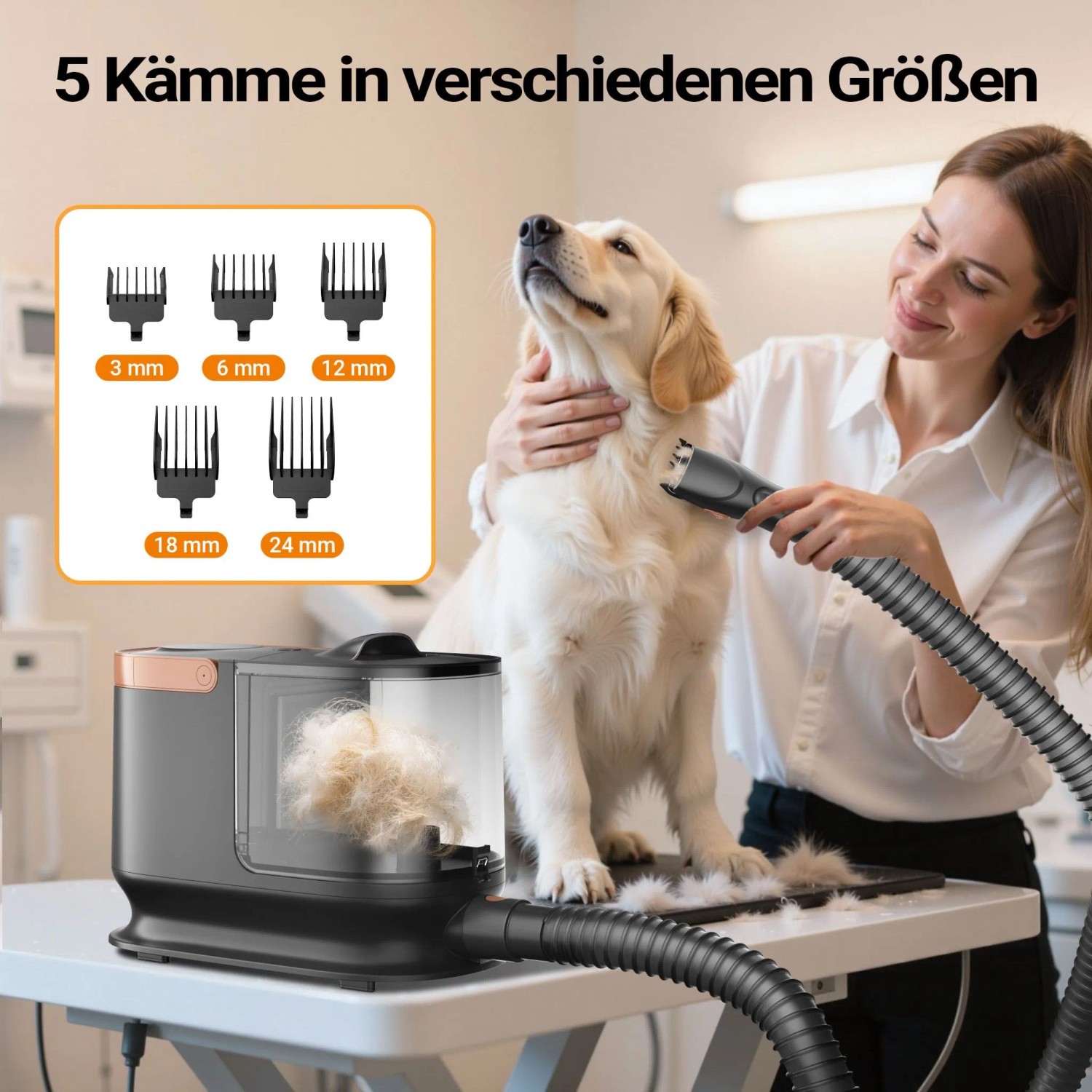 Fudajo Haustier Pflegeset Schwarz 6In1 Multifunktion Schermaschine Fellpflege_7