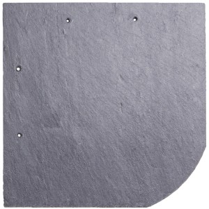 Naturschiefer Universal, 30x30 cm, für Bitumenbedachung. Robuste Schieferplatte mit Bohrlöchern.