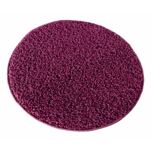 Runder, lilafarbener Hochflorteppich Frisbee mit 67 cm Durchmesser.
