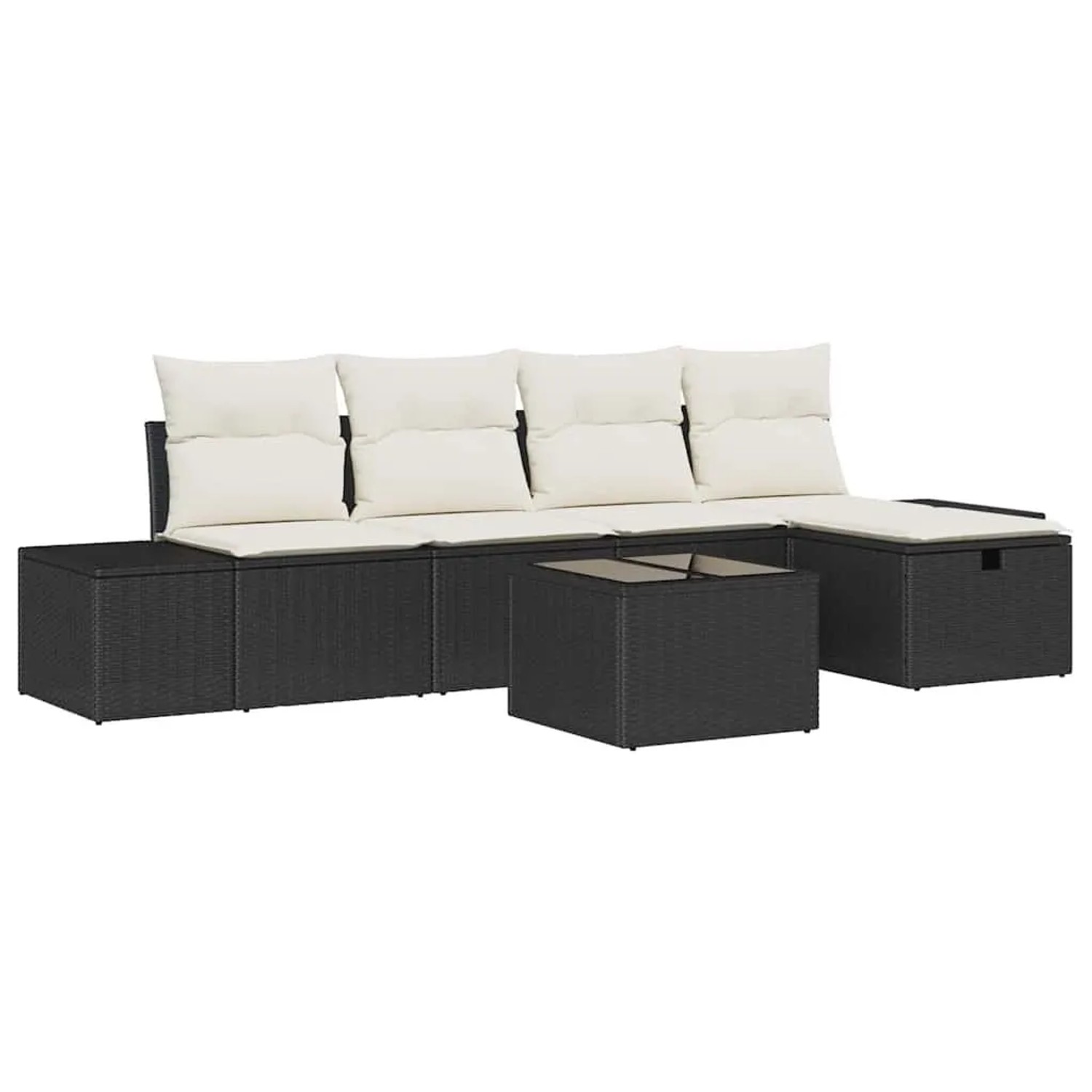 vidaXL Sofa Set mit Kissen 6-Tlg Poly-Rattan 3360698 günstig online kaufen