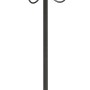 Schwarzer Gartenstecker Dekokugel, 120 cm, aus Metall für Beet oder Kübel.