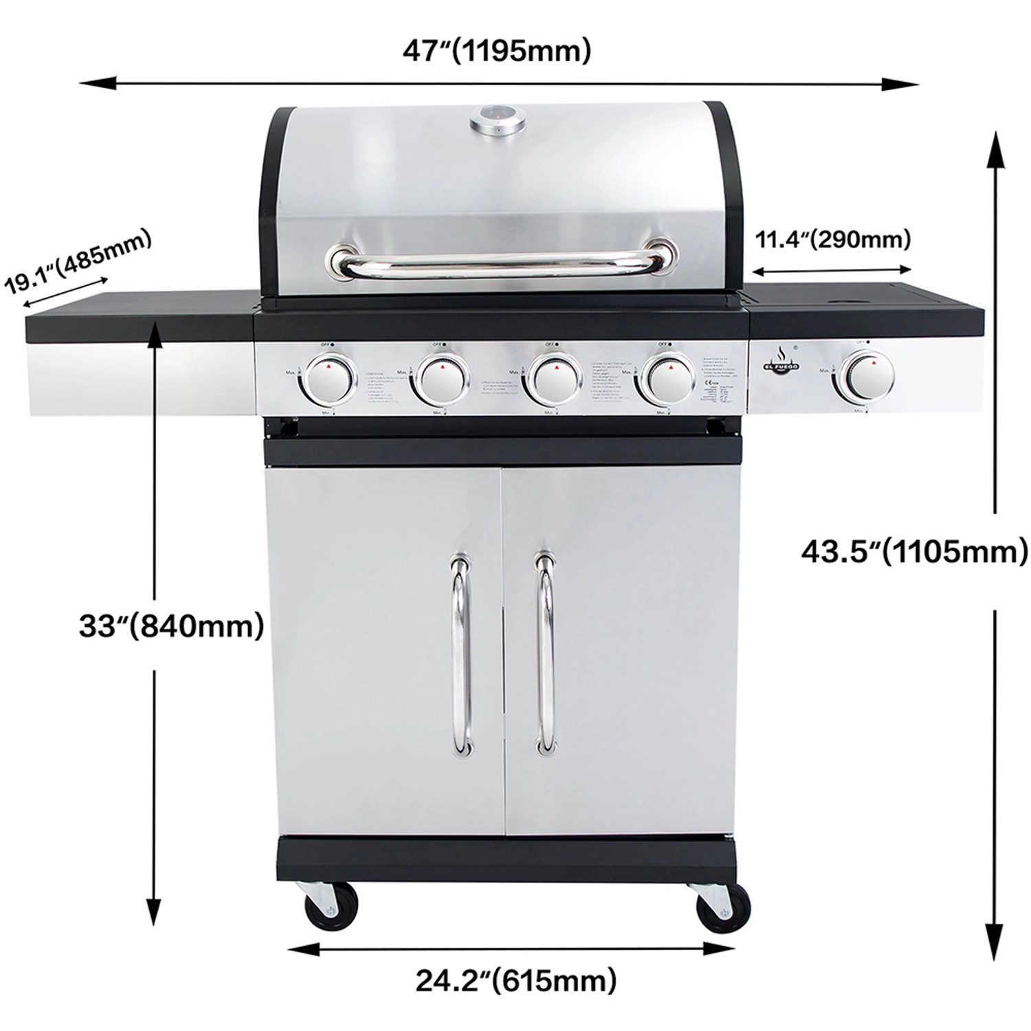 El Fuego Gasgrill San Angelo 4+1 El Fuego Gasgrill San Antonio 4+1 Brenner kaufen bei OBI