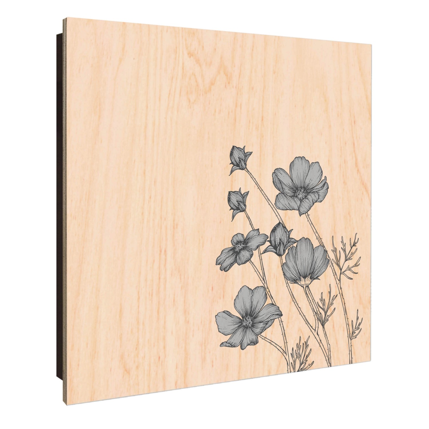 Banjado Großer Schlüsselkasten Holz 30x30cm Schwarz Scharnier Links 50 Hake günstig online kaufen