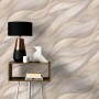 Erismann Vliestapete Casual Chic Wellen Stormy Beige im Raum, beige Optik.