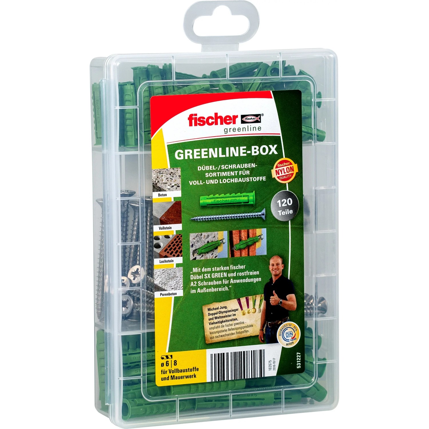 Fischer Meister-Box Rund ums Haus rostfrei + Schraube (120 Teile)