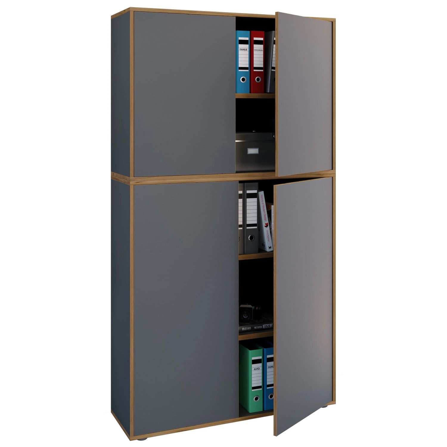 VCM Büroschrank Salia Anthrazit