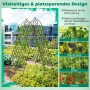 Costway Rankgitter 2er Set, Metall, schwarz, 220x50cm, für Kletterpflanzen im Garten.