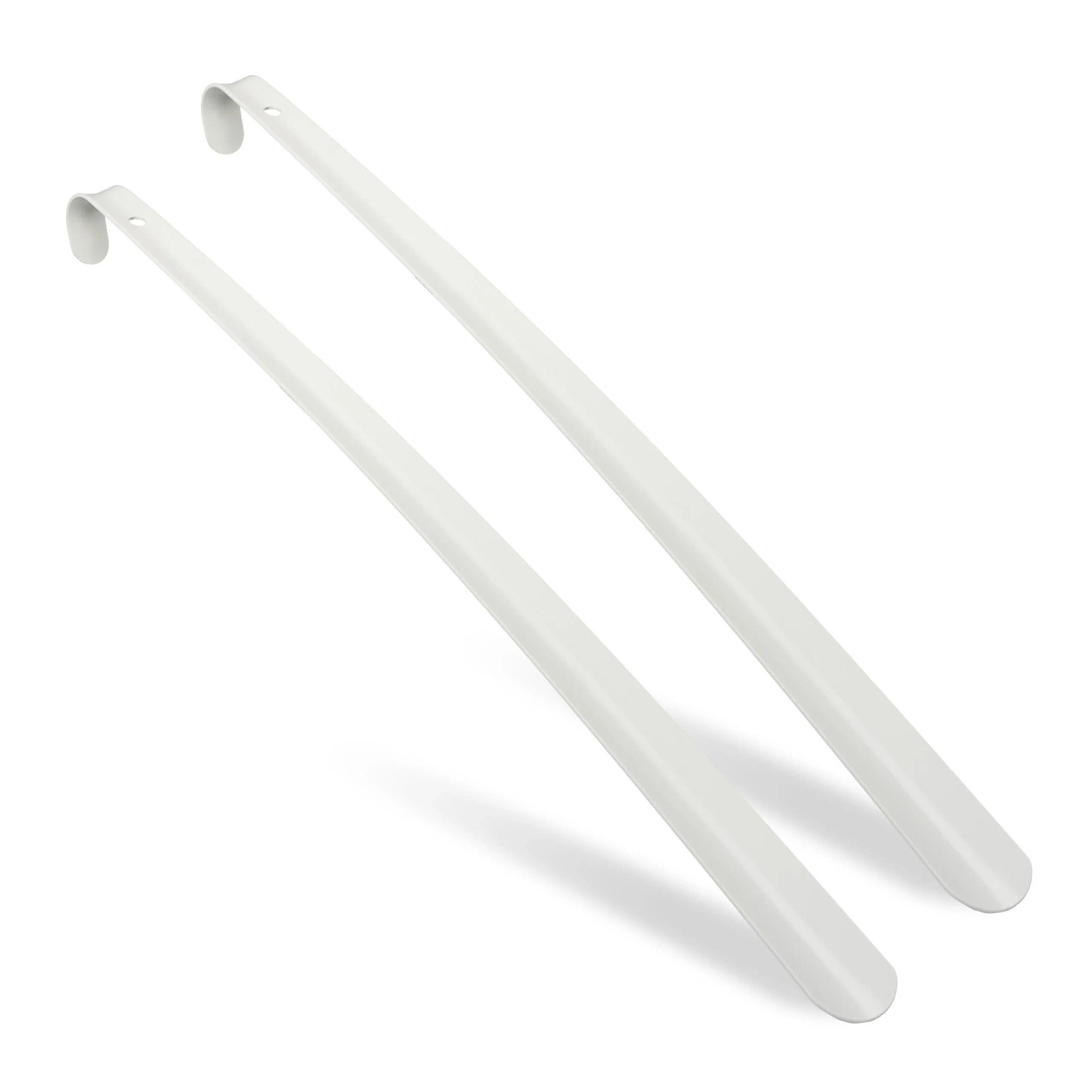 Relaxdays Schuhlöffel Eisen Weiß Rostfrei 2er Set 58,5 cm x 4,5 cm x 4 cm 280 g