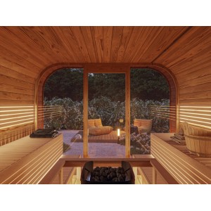 Fjordholz Fass-Sauna Modell Luxe-3 Premium