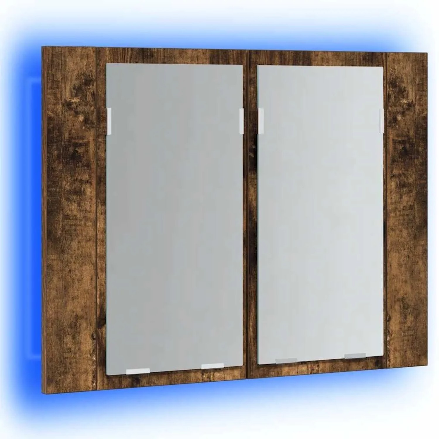 vidaXL LED-Spiegelschrank Räuchereiche 60x12x45 cm Holzwerkstoff 822841