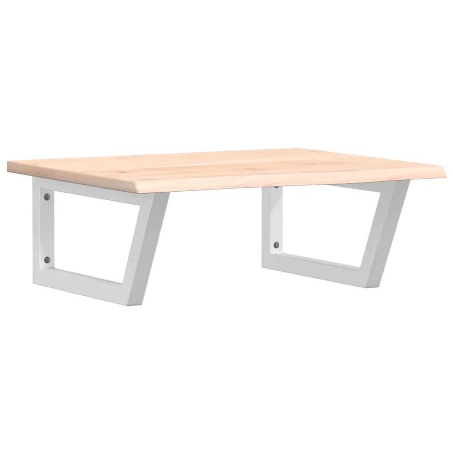 vidaXL Waschtischplatte mit Halterung Stahl und Massivholz Eiche 3302594