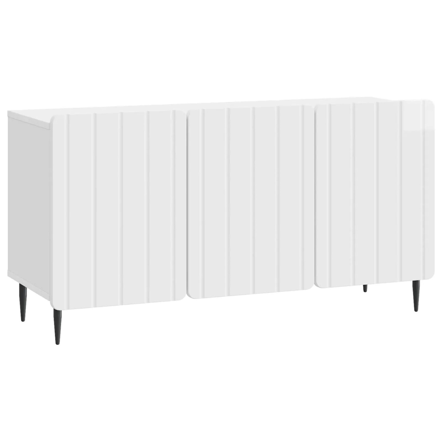 vidaXL TV-Schränk Hochglanz Weiß 99 x 34,5 x 52 cm Holzwerkstoff 894489