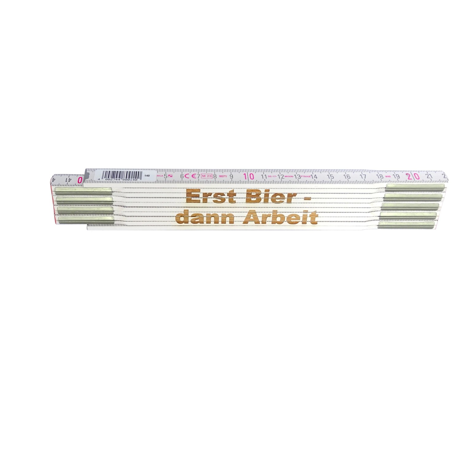 Stabila Zollstock mit Lasergravur Erst Bier - dann Arbeit 2 m