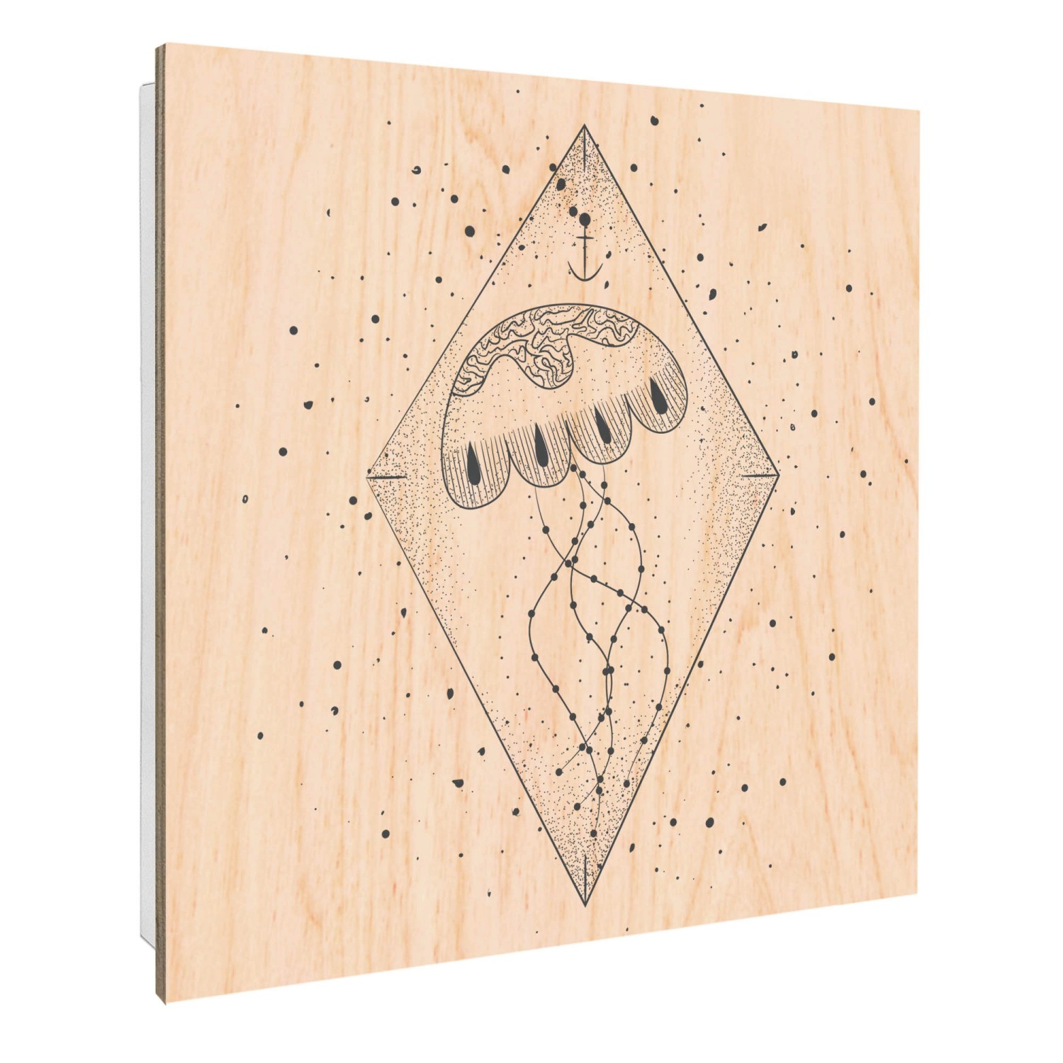Banjado Großer Schlüsselbox Holz 30x30cm Weiß Scharnier Rechts 50 Haken Sch günstig online kaufen
