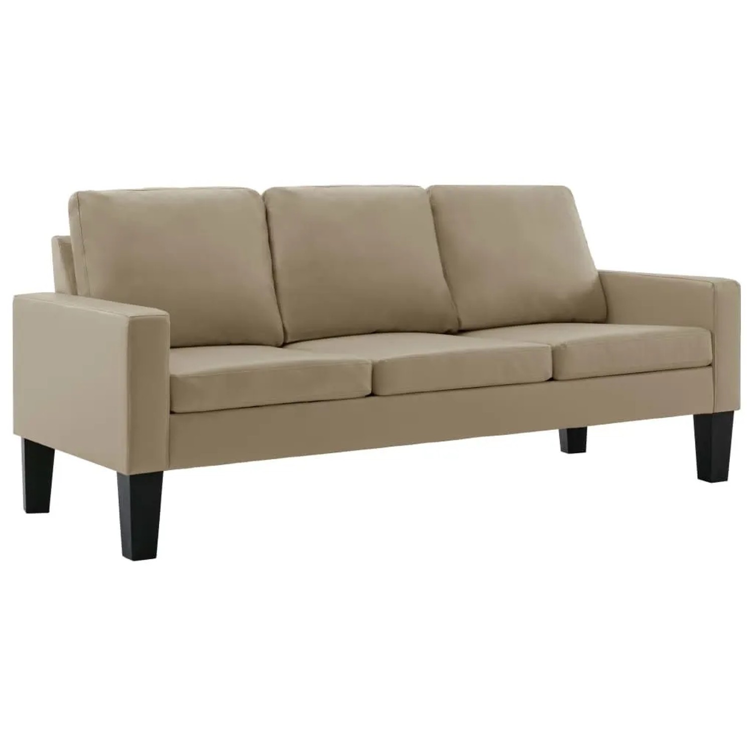 vidaXL 3-Sitzer-Sofa Cappuccino-Braun Kunstleder 288766 günstig online kaufen