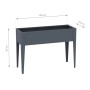 Anthrazitfarbenes Westmann Metall-Hochbeet Vedura M, 100x30x80 cm. Modernes Design für Balkon & Garten.