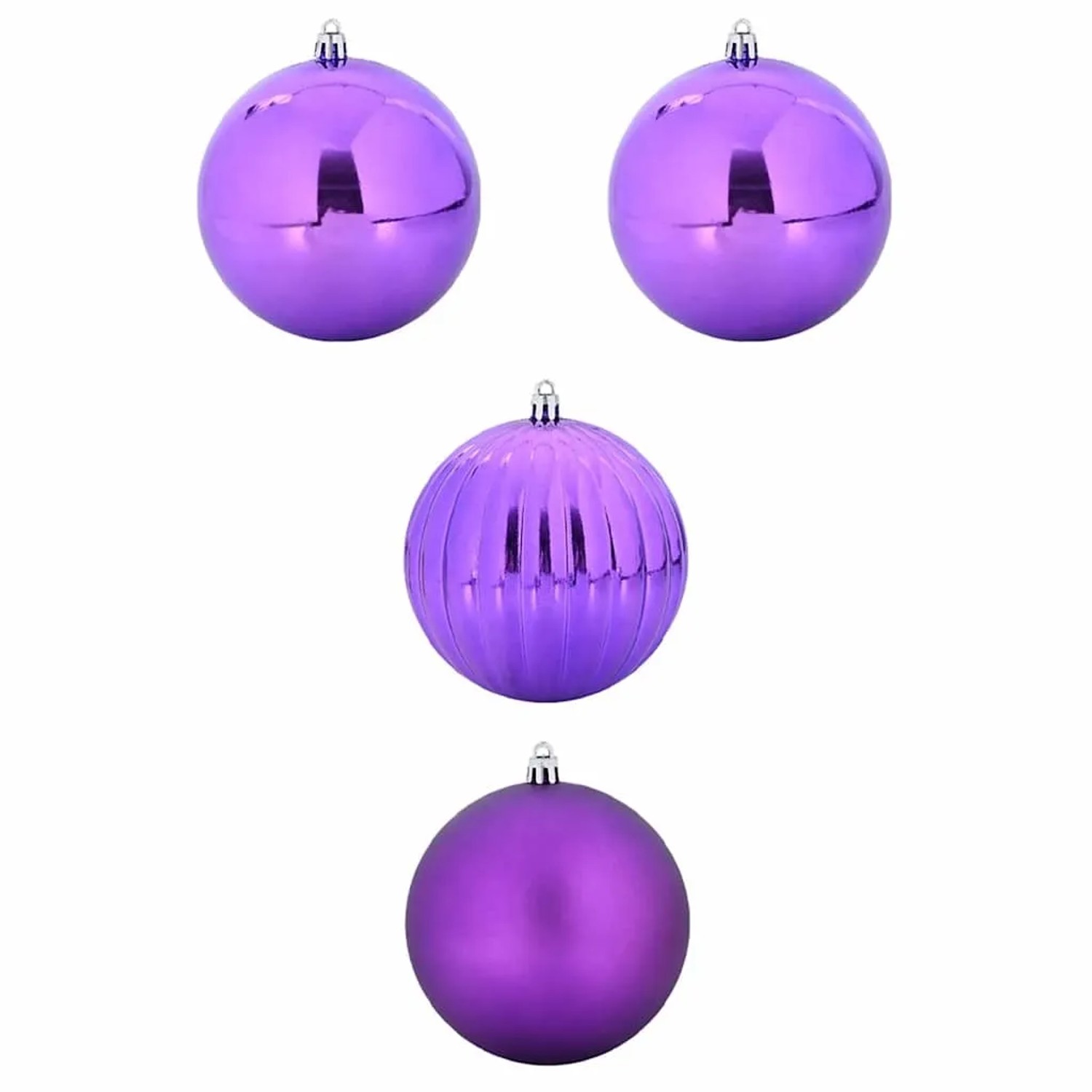 vidaXL Weihnachtskugel-Set 4-Tlg Lila XXL 42018879