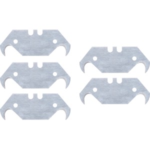 LUX Ersatzhakenklingen für Stanley Messer, 5er-Set, ideal zum Abmanteln von Isolationen.