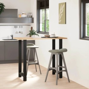 vidaXL Bartischbeine, 2 Stk., schwarz, Stahl, 60x110 cm, für individuelle Bartische.