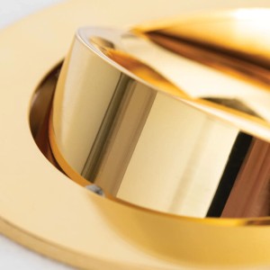 Goldener Orion Einbaustrahler aus Aluminium, schwenkbar, für GU10 Leuchtmittel.