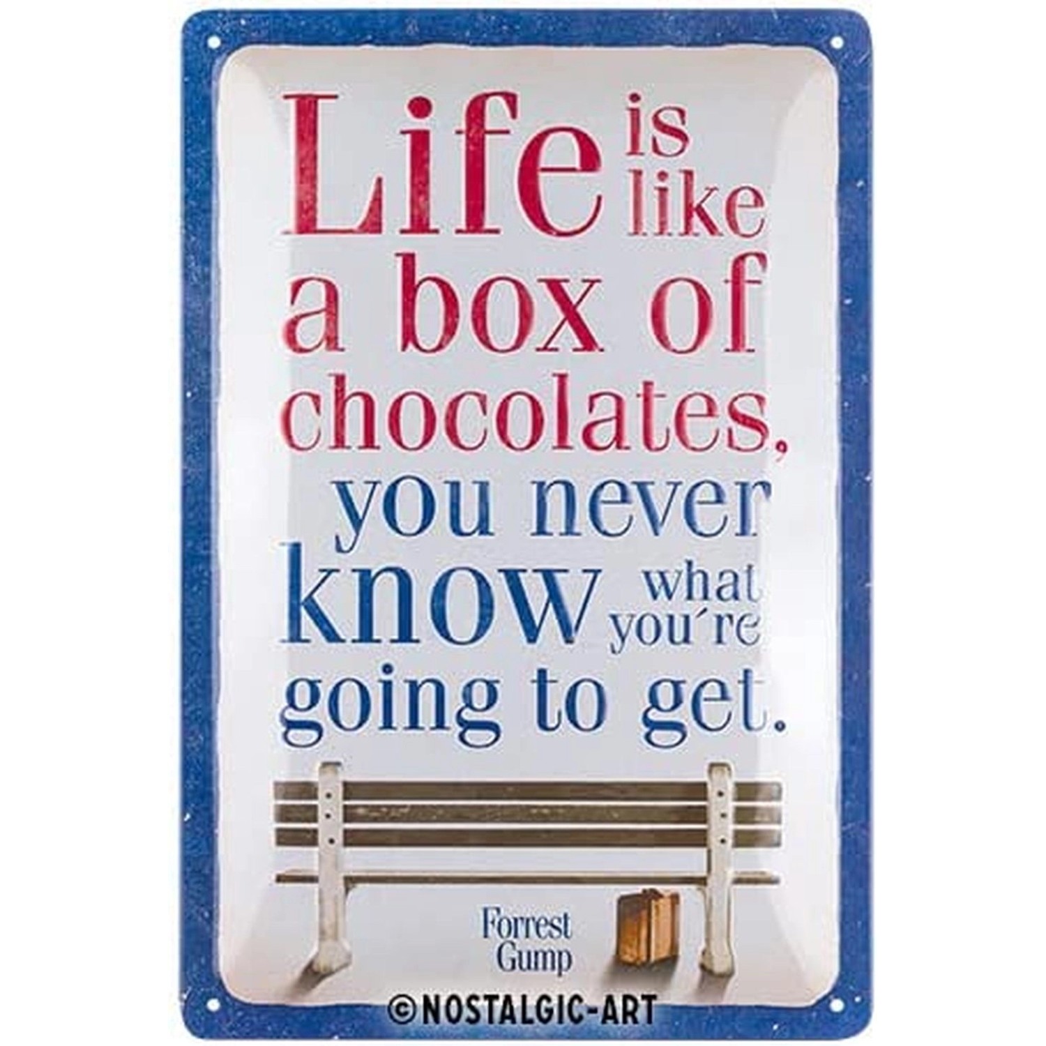 Nostalgic-Art Blechschild 20 x 30cm - Forrest Gump - Chocolate günstig online kaufen