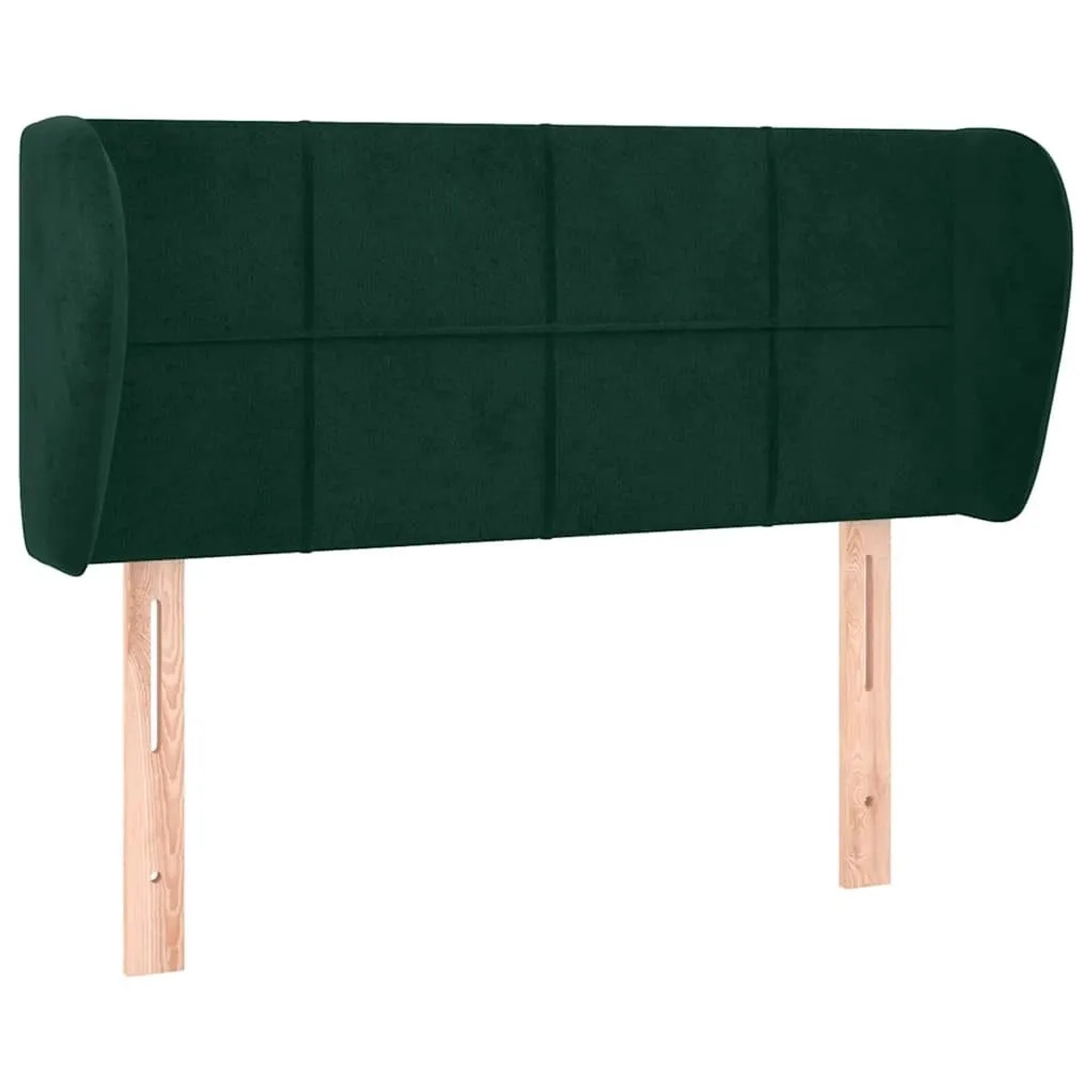 vidaXL Kopfteil mit Ohren Dunkelgrün 93x23x78/88 cm Samt 3117183