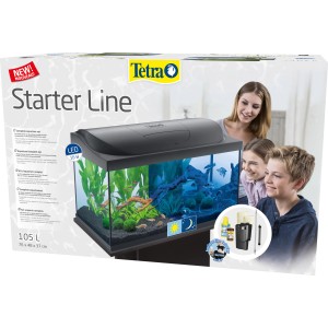 Tetra Starter Line LED Aquarium 105 l im Karton, Komplettset mit Zubehör für Aquaristik-Einsteiger.