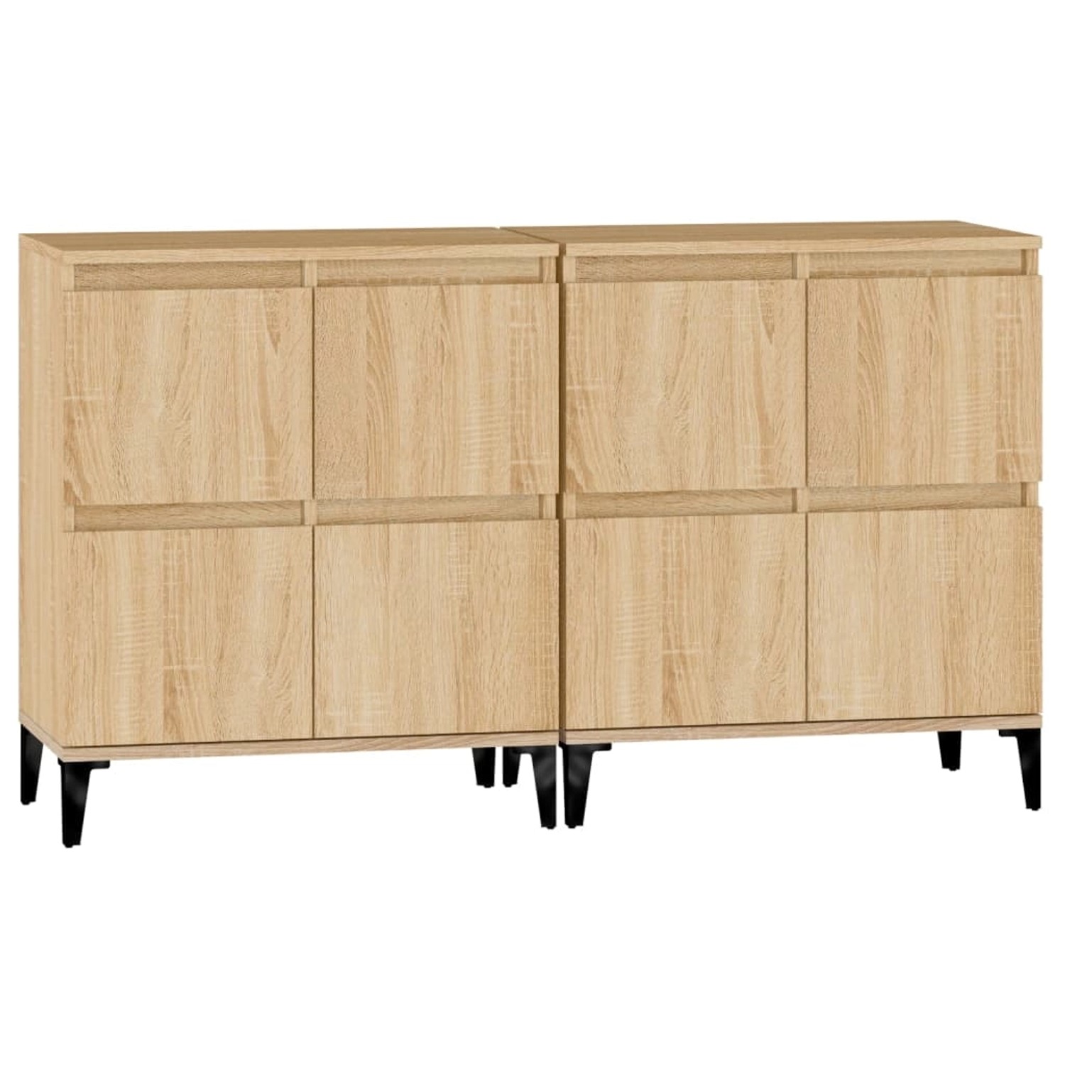 vidaXL Sideboards 2 Stk Sonoma-Eiche 60x35x70 cm Holzwerkstoff 3185762