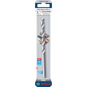 Bosch Spiralbohrer Pro Metal HSS-G, 8mm, silberfarben, in Verpackung.