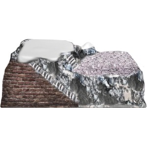 My Village Basis-Dorf Tirol, mehrfarbig, 42x25cm, für Weihnachtsdekoration, mit Platz für Häuser und Zubehör.