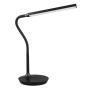 Schwarze Reality LED-Tischleuchte Toro mit flexiblem Arm, ideal als Schreibtischlampe.