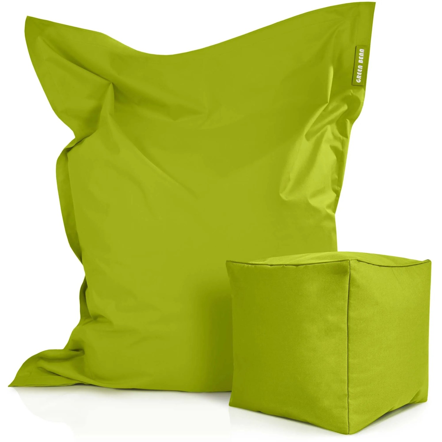 Green Bean Sitzhocker 2er Set Square XXL + Dice 140 x 180 x 25 cm Wetterfest Grün