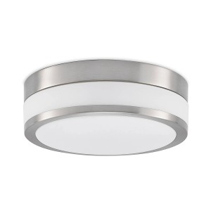 Lindby Deckenlampe Flavi 9620634 Spritzwassergeschützt Modern in Alu aus Metall 2-flammig E27 Badezimmerleuchte